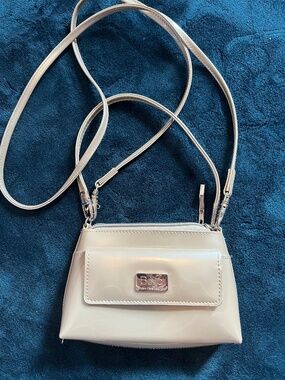 Beijo Silvery White Small Metallic Bag